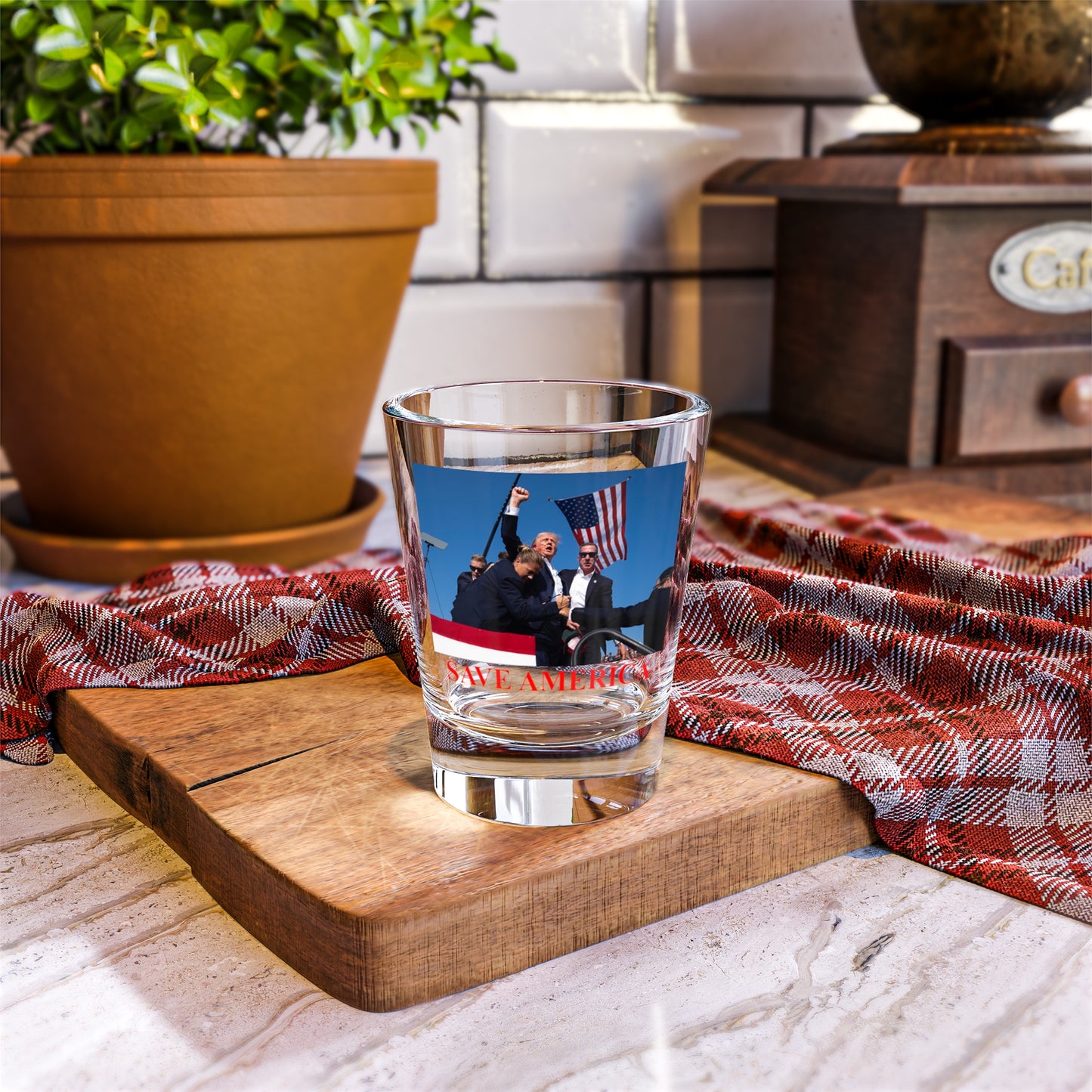 "SAVE AMERICA" Shot Glass, 1.5oz